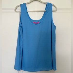 Lilly Pulitzer Carlene Top Zanzibar Blue Size Large